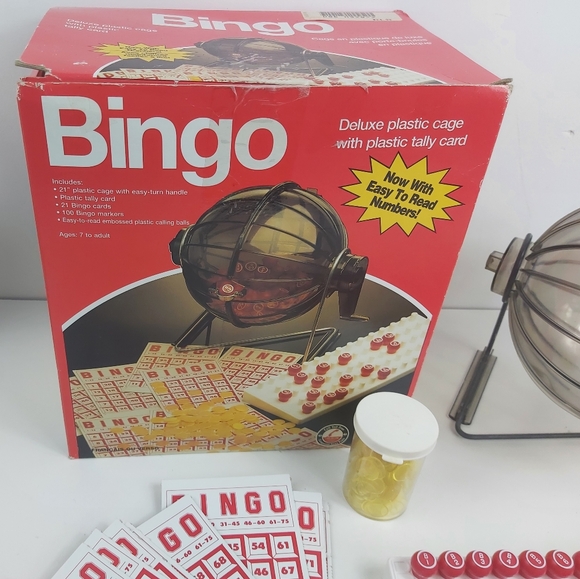 Vintage Pressman Bingo Game Plastic Cage - Picture 7 of 12